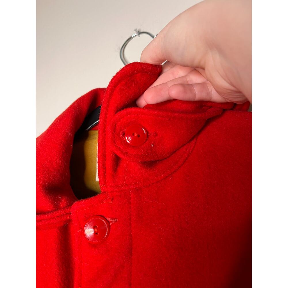 1960s Woolrich Wool Red Mackinaw Hunter Utility Chore Farm Country Jacket 38 L - Picture 3 of 10